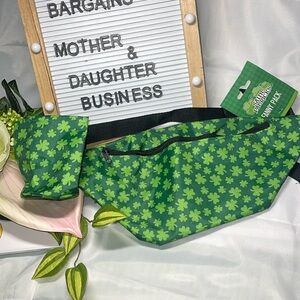 🍀 St. Patrick's Day Shamrock Fanny Pack New With Attached Cup Holder Party…